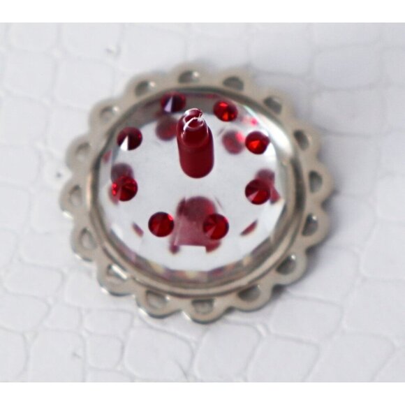 Vintage Swarovski Miniature Birthday Cake Red Candle Figurine - Picture 2 of 5